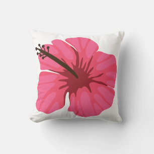 Roze en geel Hibiscus Pillow Kussen