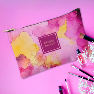 Roze en Geel Marmeren Douanenaam Etui