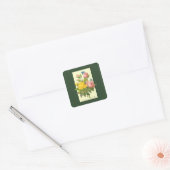 Roze en Geel  Rozen Sticker (Envelop)