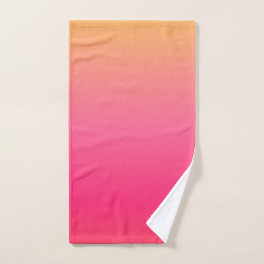 Roze en geel verloopontwerp bad handdoek (Handdoek)