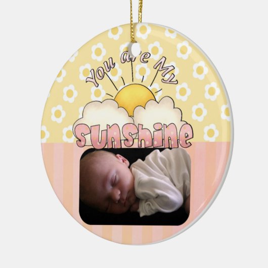 Roze en Geel Zonnezuur Ornament (Links)