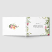 Roze en gele bloemen gastenboek (Volledig)