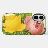 Roze en Gele Botanische Rose Bouquet Case-Mate iPhone Case (Achterkant (horizontaal))