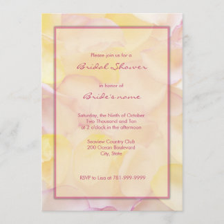 Roze en Gele Bridal Shower Invitations Kaart