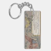 Roze en gele Butterflies Ephemera Sleutelhanger (Voorkant Links)