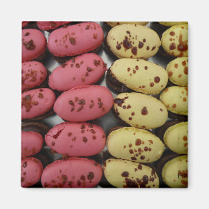 roze en gele chocoladeboten magneet