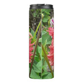 Roze en gele Dahlia Thermosbeker (Achterkant)