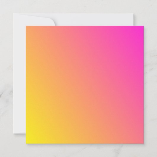 Roze en gele gradiënt Uitnodiging (Voorkant)