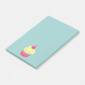 Roze en gele koekjes met Cherry op Bovenkant Post-it® Notes (Schuin)