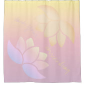 Roze en gele Lotus Fade Douchegordijn (Voorkant)