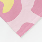 Roze en gele luipaard print fleece deken (Hoek)