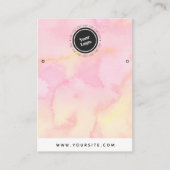 Roze en gele, marmer aangepaste Logo beeldscherm Visitekaartje (Voorkant)