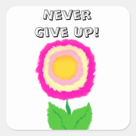 Roze en gele Motivatie Sticker (Voorkant)