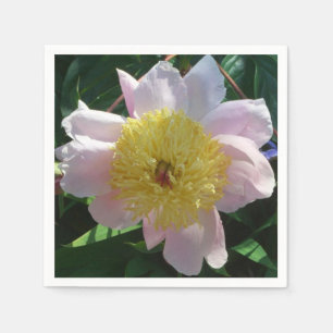 Roze en Gele Pioenen Mooie Bloemen Servet