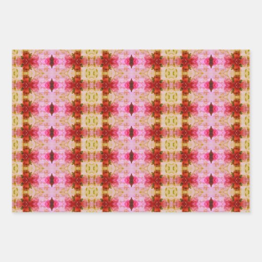 Roze en gele plankvoering of ladevoering inpakpapier vel (Voorkant)