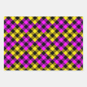 Roze en gele Quilt Buffalo Plaid Holiday Inpakpapier Vel (Voorkant 3)