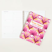 Roze en Gele Retro Bloem Planner (Display)