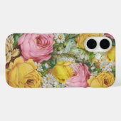 Roze en gele roze kleur Case-Mate iPhone case (Achterkant (horizontaal))