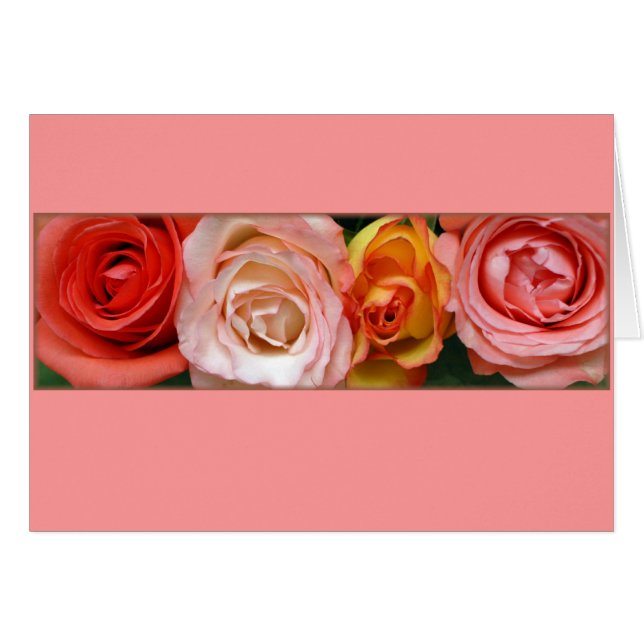 "Roze en gele rozen" (Voorkant Horizontaal)