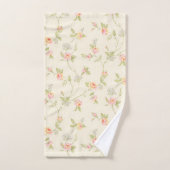 Roze en gele rozen bad handdoek (Handdoek)
