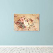 Roze en gele rozen – Franz Bischoff Canvas Afdruk (Insitu (Houten vloer))