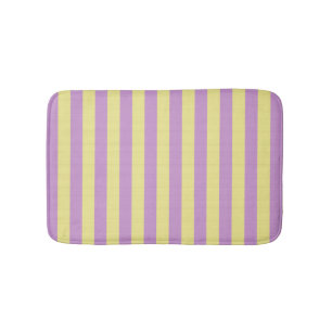 Roze en gele streep badmat