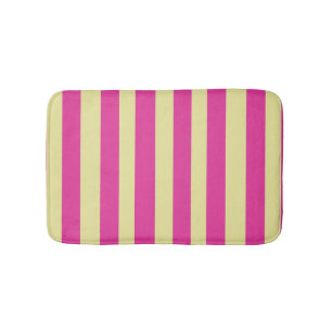 Roze en Gele Strepen Badmat