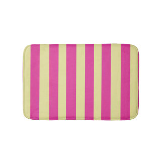 Roze en Gele Strepen Badmat