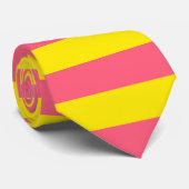 Roze en gele strepen ontwerp stropdas (Opgerold)