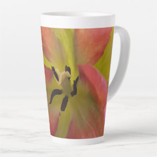 Roze en gele Tulp latte Mok