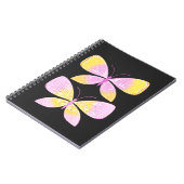 Roze en gele vlinders notitieboek (Linkerzijde)