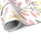 Roze en gele Waterverf Overlooppapier Cadeaupapier (Rol Hoek)