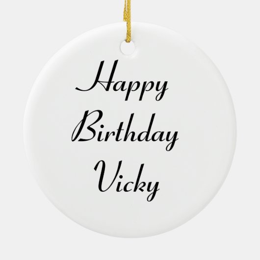 Roze en gele zonnias Aangepaste verjaardag Keramisch Ornament (Achterkant)