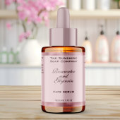 Roze en Geweven Roze Folie Cosmetica Dropper Fles Etiket