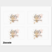Roze en Gold 40e verjaardag Rechthoekige Sticker (Vel)