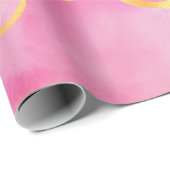Roze en Gold Agate Cadeaupapier (Rol Hoek)
