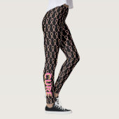Roze en Gold Awareness Ribbon Custom Leggings (Rechts)