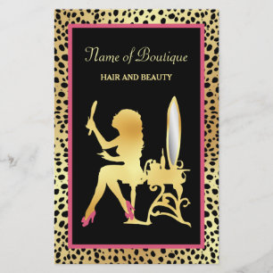 Roze en Gold Cheetah Print Boutique Grand Opening Flyer