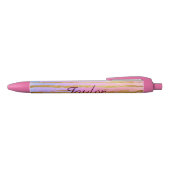 Roze en Gold Chic Zwarte Inkt Pen (Bovenkant)