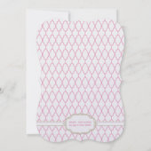 Roze en Gold Christening Baptism Uitnodiging (Achterkant)