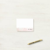 Roze en Gold Classy So Glam Post-it® Notes (Op bureau)
