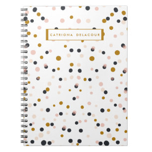 Roze en Gold Confetti persoonlijke laptop Notitieboek