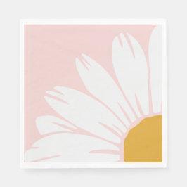 Roze en Gold Daisy Lunch Napkins Servet