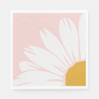 Roze en Gold Daisy Lunch Napkins Servet