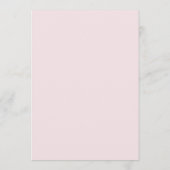 Roze en Gold Floral Wedding Menu Sjabloon Card (Achterkant)