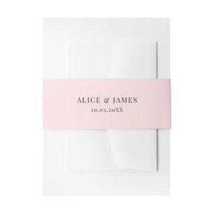 Roze en Gold Glitter Invitation Band Uitnodigingen Wikkel