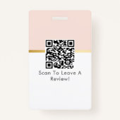 Roze en Gold Noteerbare Signing Agent, mobiele neu Badge (Achterkant)