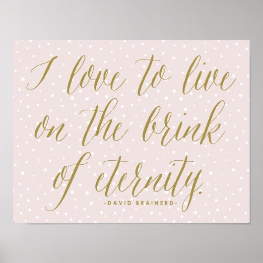 Roze en goud | Leven op de rand van de eeuwigheid Poster (Voorkant)