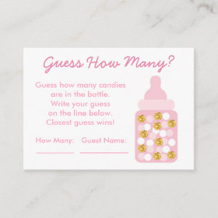 Roze en goud raden hoeveel games er zijn informatiekaartje