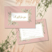 Roze en Goud Script Greenery Gift Certificaat